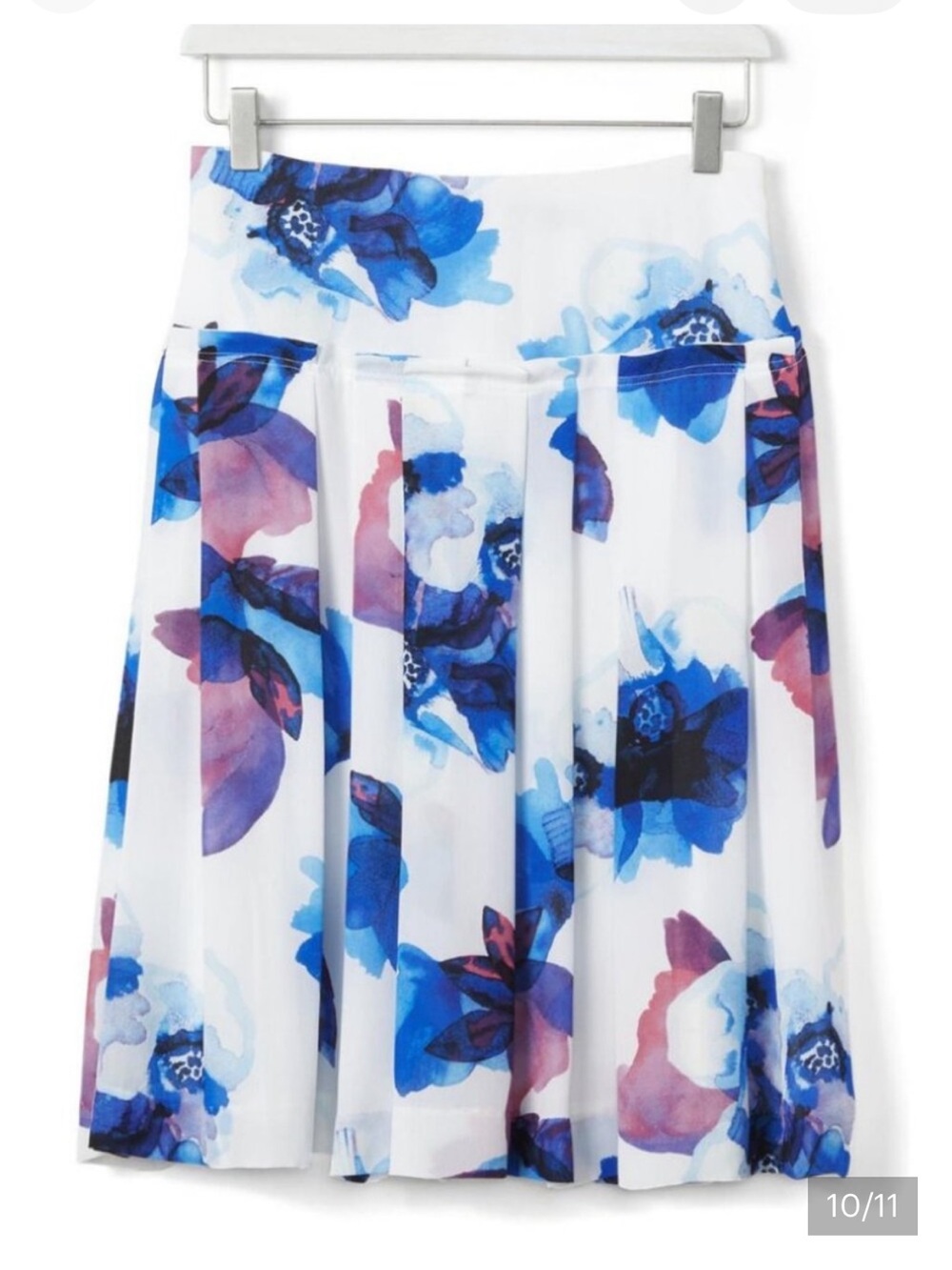 Banana Republic Watercolor Pleated Skirt 14